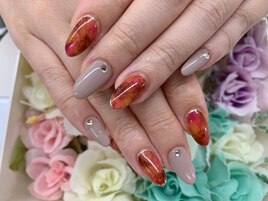 【武内】赤べっ甲ネイル