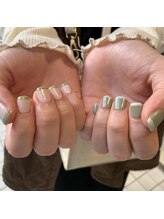 Mネイルアンドカフェ シェレステ/バイカラーネイル！