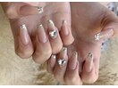 ガラスフレンチネイル
