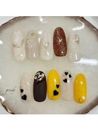 バレンタインネイル