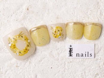 アイネイルズ 新宿店(I nails)/ミモザリースフット9480円