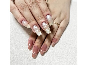 ラミュウ 国立(LA.MIU)/アシンメトリーネイル 国立