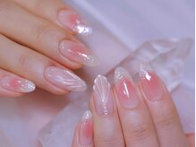 幻之花ネイル/人魚ネイル　チークネイル　夏