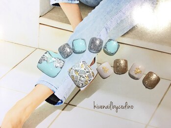 ハイブネイル(Hive nail)/フットネイル夏