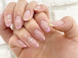 輝きオーロラネイル♪