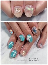 ネイルアトリエルカ(nail atelier LUCA)/M-871 キラキラリボンネイル