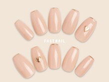 FAST NAIL 春日部店【パラジェル/ジェルネイル専門/定額/マグネット/フットネイル】/ハート/ミラー【12397】