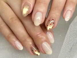 ハートホロ/バレンタインネイル