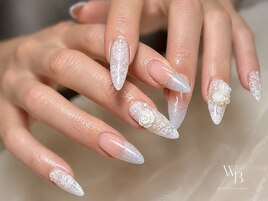 レースネイル×フレンチネイル