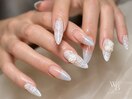 レースネイル×フレンチネイル