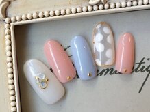 ローラント(LAURENT)/フラワー×シースルーネイル