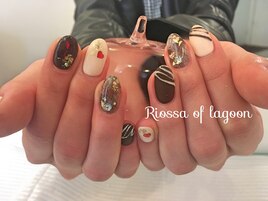 バレンタインチョコネイル
