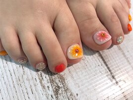 ぷっくりお花ネイル！