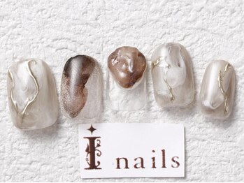 アイネイルズ 梅田店(I nails)/ぷっくりミラーニュアンス¥9200