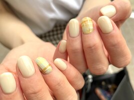 クリームチェックアート☆