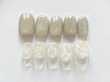 クレモアネイル 池袋西口店(CLEMORE NAIL)/淡色ちぐはぐネイル