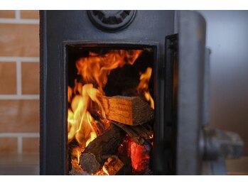 道草/冬は薪ストーブも