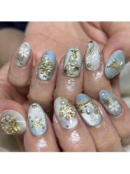 ソラール(SOLAR)/ブルー系☆冬ネイル