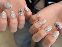 アイネイルズ 天神今泉店(I-nails)/【mami.i】シアー星ドットクロム