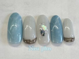 定額￥7200　大理石風ネイル