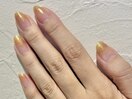【マニキュア】金のラメグラデ