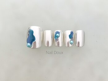 ネイル ドゥ 岡山駅前店(Nail Doux)/ミラーニュアンスネイル