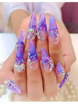 ビューティーアップ 池袋(Beauty Up)/涼しげなマーブルネイル