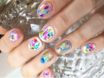 ネイル サロン コービーズ(nail salon COBES)/カラフルアート☆