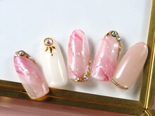 トータルビューティーアンドアズフローラ(Total Beauty & a`s Flora)/上品☆マーブルネイル