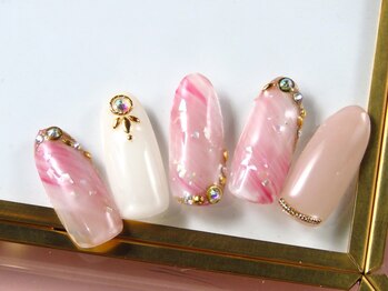 トータルビューティーアンドアズフローラ(Total Beauty & a`s Flora)/上品☆マーブルネイル