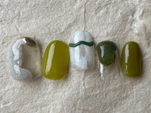 アイネイルズ 梅田店(I nails)/グリーンマグぷっくり¥8200