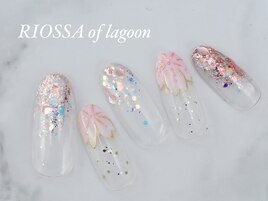 しずくｘキラキラ先端フラワー