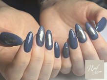ネイルセッション(nail session)/ネイビー×マット×ミラー