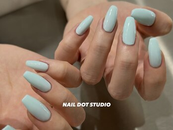 ネイルドットスタジオ 堺筋本町(NAIL DOT STUDIO)/水色ワンカラー