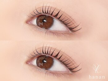 ハナン 天王寺(hanan)の写真/【ケアしながら理想の目元に☆】良質なパーマ剤×オーガニックケラチンで、1日中くるんと綺麗なまつげへ