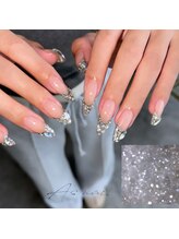 ストーン埋め尽くしフレンチ