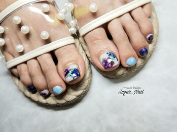 シュガーネイル(sugar nail)/あじさいフットネイル