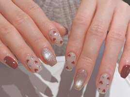 手描きハートネイル☆