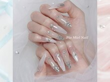 ピオミエルネイル 新宿(pio miel nail)/ミルクホワイト姫ネイル