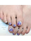 フット紫陽花ネイル