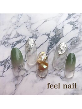 フィールネイル 天神橋店(feel nail)/クリア/ターコイズ/グリーン/青