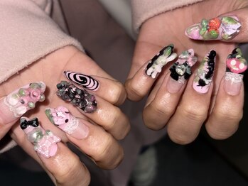 ゆびノさき/ピンク×ブラック×腐敗