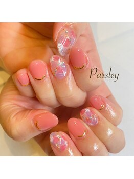 パスリー ネイルアンドケア(Parsley Nail&Care)/ピンクの春ネイル