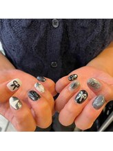 プラチナムドール 京都駅前店(PLATINUMDOLL)/大人可愛いリボンネイルデザイン