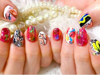 お客様オーダー推し活痛ネイル