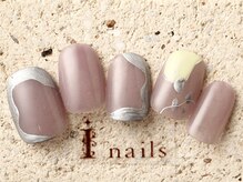 アイネイルズ 町田店(I nails)/うねうねメタリッククリア8480円