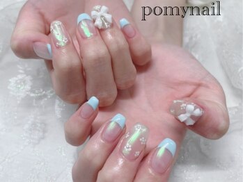 ポミーネイル 渋谷店(Pomy nail)/フラワーリボンネイル