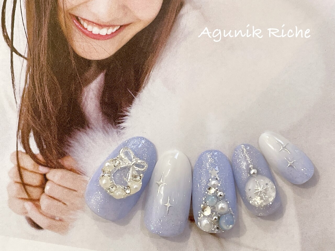 2026年冬トレンド】ブルー ガーリーのネイルデザイン集｜人気順