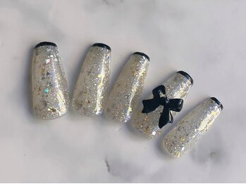 ネイルアイラッシュ アールエビス(R EBISU)/クリアフラメレンチ/リボン