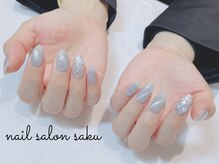 サク(saku)/マグネット×桜ネイル/1本アート